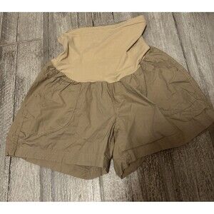 Motherhood Maternity Women’s Taupe Shorts Size Large Secret Fit Body /Pockets